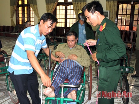 May đo quân trang cho 182 thương binh nặng tại Nghệ An