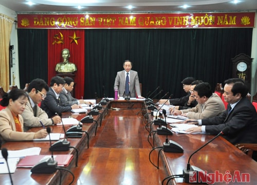 Thường trực Tỉnh ủy làm việc với các ban và Văn phòng Tỉnh ủy