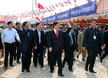 Khởi công cây cầu nối tỉnh An Giang và tỉnh Kandal (Campuchia)