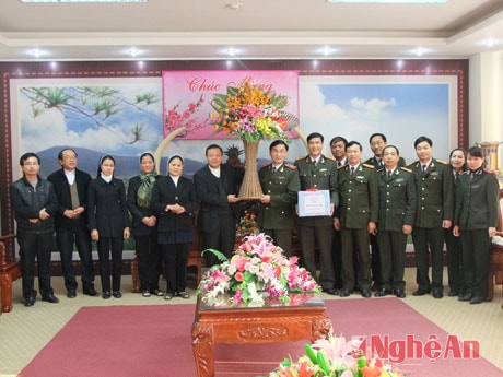 Tòa Giám mục GP Vinh, Giáo hội Phật giáo tỉnh chúc Tết Công an NA
