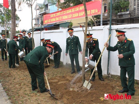 Bộ CHQS tỉnh phát động Tết trồng cây đầu năm mới