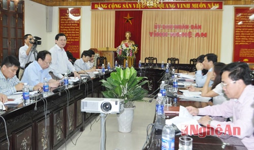 Đoàn công tác Bộ Kế hoạch và Đầu tư làm việc tại Nghệ An