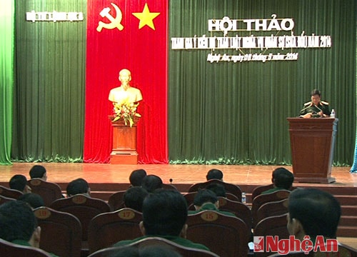 Hội thảo tham gia ý kiến Dự thảo Luật Nghĩa vụ quân sự (sửa đổi).