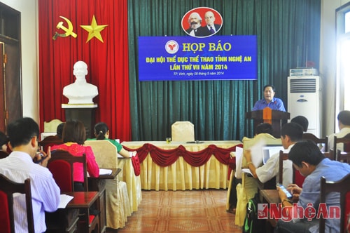 Từ 11-16/5, Đại hội TDTT tỉnh Nghệ An lần thứ VII năm 2014