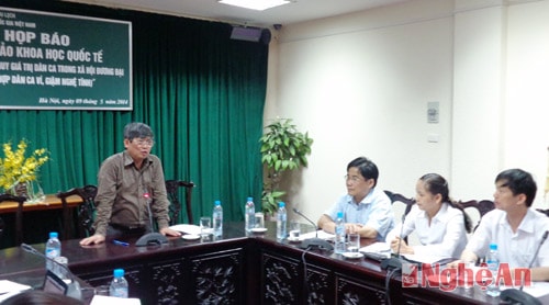 Họp báo Hội thảo khoa học quốc tế về dân ca ví, giặm Nghệ Tĩnh