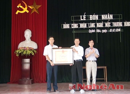 Quỳnh Hậu (Quỳnh Lưu): Đón nhận danh hiệu Làng nghề mộc Thượng Hùng