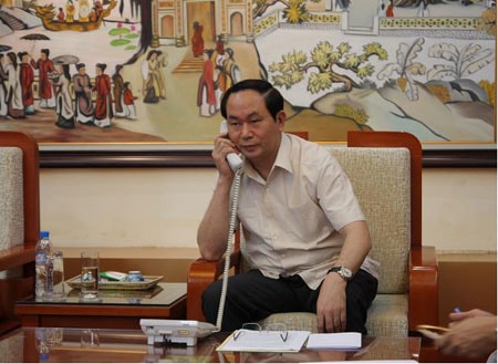 Bộ trưởng Trần Đại Quang điện đàm với Bộ trưởng Bộ Công an Trung Quốc