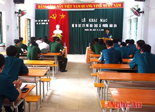 Thi Chỉ huy trưởng, Chính trị viên phó Ban chỉ huy QS xã,phường năm 2014
