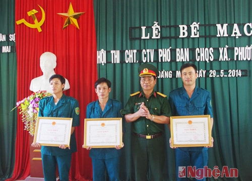 Hoàng Mai: Bế mạc Hội thi chỉ huy trưởng, chính trị viên phó xã, phường