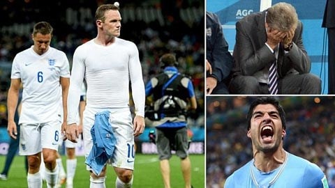 Uruguay 2-1 Anh: Suarez gieo sầu cho Tam Sư