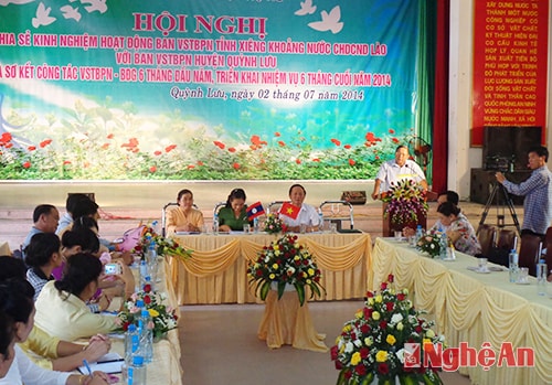 Quỳnh Lưu: Gặp mặt Ban VSTBPN tỉnh Xiêng Khoảng (CHDCND Lào)