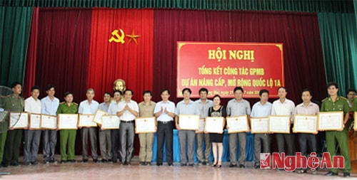 Tổng kết công tác GPMB Dự án nâng cấp,mở rộng QL1A đoạn qua TX.Hoàng Mai