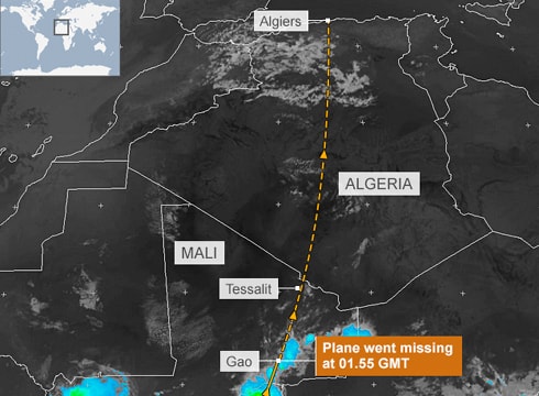 Không tìm thấy người sống sót trong vụ rơi máy bay Algeria