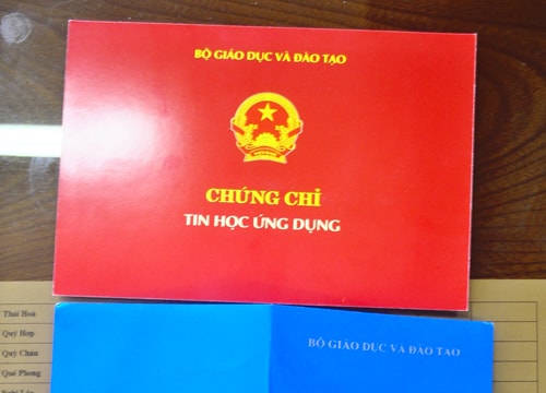 Tràn lan chứng chỉ Tin học, Ngoại ngữ giả