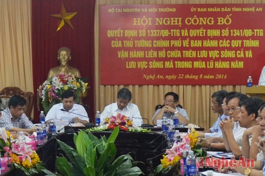 Công bố quy trình vận hành xả lũ lưu vực sông Cả