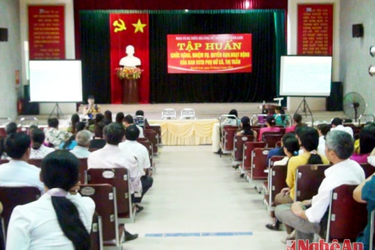 Quỳnh Lưu: Tập huấn hoạt động Ban VSTBPN
