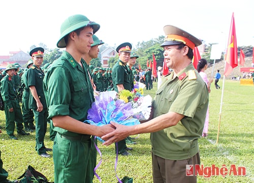 Nghệ An: 1350 thanh niên lên đường nhập ngũ đợt 2/2014
