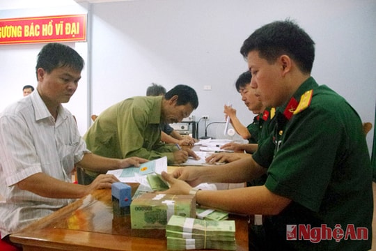 Nghĩa Đàn chi trả trợ cấp một lần theo QĐ 62/2011