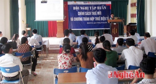 Quỳnh Lưu: Tập huấn kê khai, nộp thuế điện tử cho 250 công ty