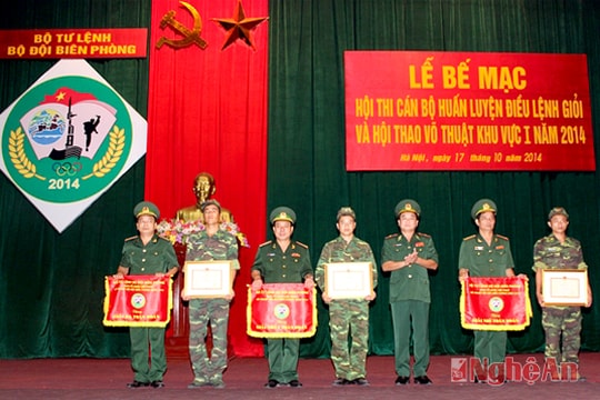 BĐBP Nghệ An đạt giải Nhì Hội thi điều lệnh giỏi, hội thao võ thuật