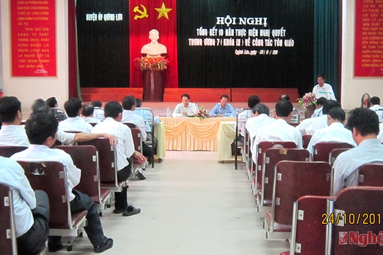 Quỳnh Lưu: Tổng kết 10 năm thực hiện Nghị quyết Trung ương 7 (khóa IX)