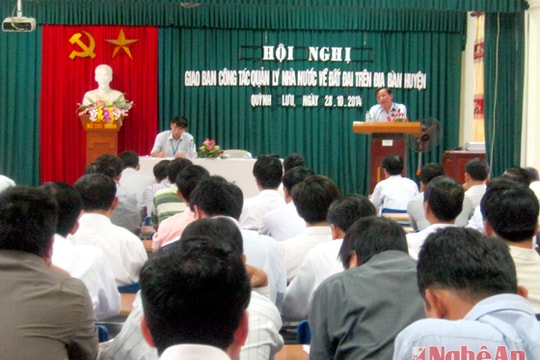Quỳnh Lưu: Giao ban công tác quản lý Nhà nước về đất đai
