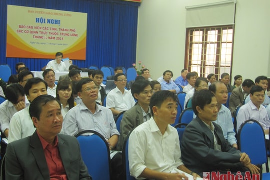 Hội nghị Báo cáo viên trực tuyến toàn quốc tháng 11/2014