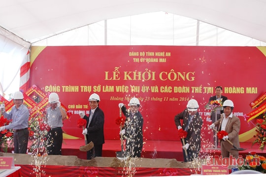 Khởi công xây dựng trụ sở làm việc Thị ủy Hoàng Mai