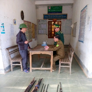 Đồn BP Na Ngoi: Thu hồi vũ khí, vật liệu nổ, công cụ hỗ trợ