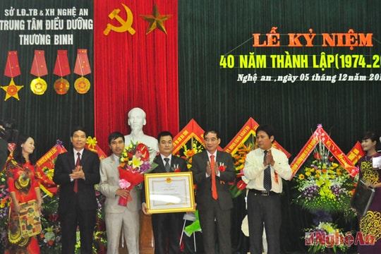 Kỷ niệm 40 năm thành lập Trung tâm Điều dưỡng Thương binh Nghệ An