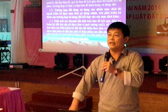 Tập huấn nghiệp vụ kiểm kê đất đai và lập bản đồ sử dụng đất