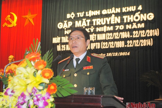 QK4 gặp mặt truyền thống nhân 70 năm thành lập QĐND Việt Nam
