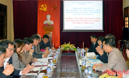 Tạo hành lang thông tin, thắt chặt quan hệ hợp tác Nghệ An - Gyeonggi-do