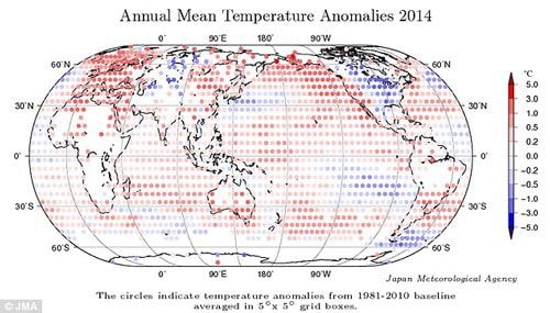 Năm 2014 chính thức được xác nhận nóng nhất lịch sử