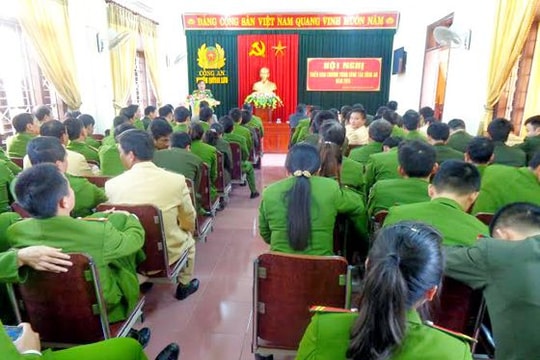 Công an Quỳnh Lưu triển khai chương trình công tác năm 2015