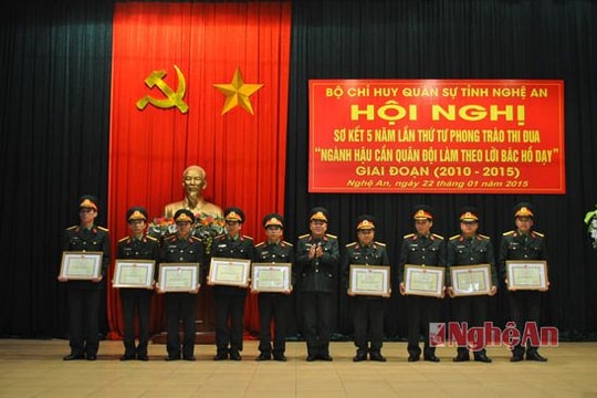 Phong trào thi đua ngành hậu cần quân đội làm theo lời Bác Hồ dạy