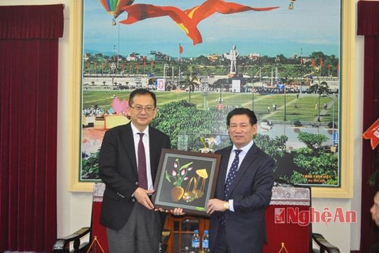 Lãnh đạo tỉnh tiếp nguyên Trưởng đại diện JICA Nhật Bản tại Việt Nam