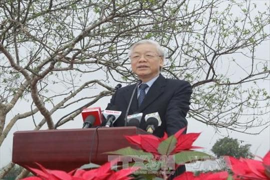 Tổng Bí thư phát động Tết trồng cây tại Khu Công nghệ cao Hòa Lạc