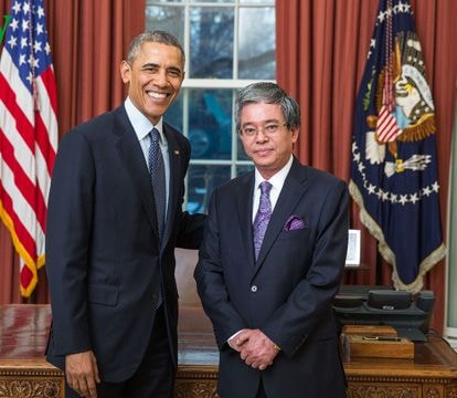 Đại sứ Phạm Quang Vinh trình Quốc thư lên Tổng thống Mỹ B.Obama