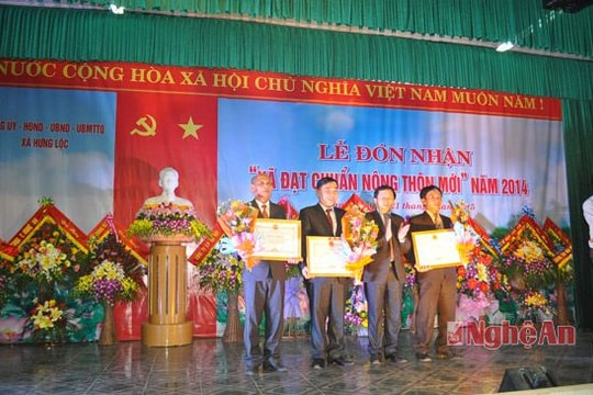 Xã Nghĩa Thuận, Hưng Lộc đón nhận xã đạt chuẩn Quốc gia NTM