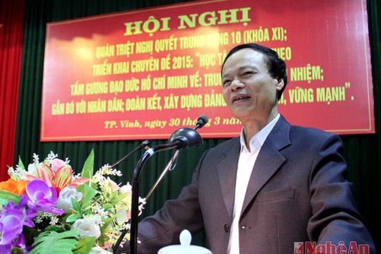 Công an Nghệ An quán triệt Nghị quyết Trung ương 10