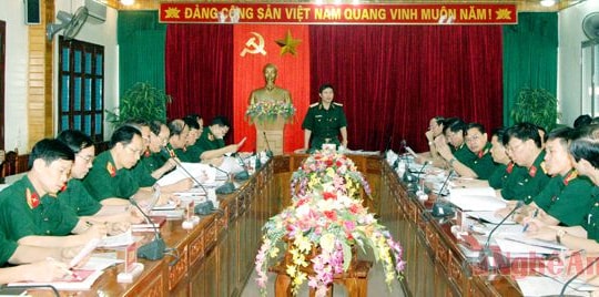 Chuẩn bị lễ kỷ niệm ngày truyền thống LLVT Quân khu 4