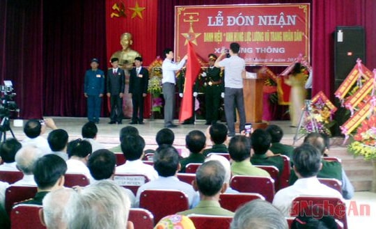 Xã Hưng Thông đón nhận danh hiệu Anh hùng LLVT nhân dân