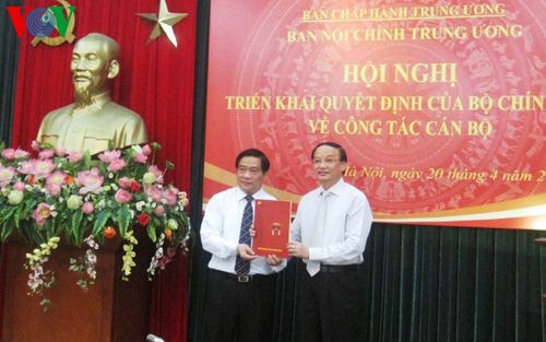 Đồng chí Hà Ngọc Chiến giữ chức Phó Ban Nội chính Trung ương