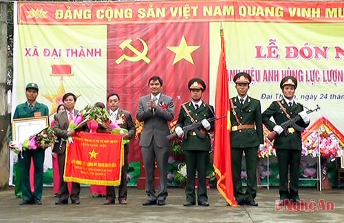 Xã Đại Thành (Yên Thành) đón nhận danh hiệu Anh hùng lực lượng vũ trang nhân dân