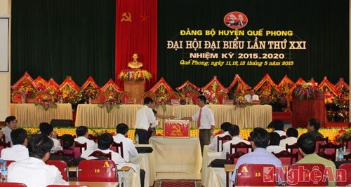 Đồng chí Lữ Đình Thi tiếp tục giữ chức Bí thư Huyện ủy Quế Phong nhiệm kỳ 2015 - 2020