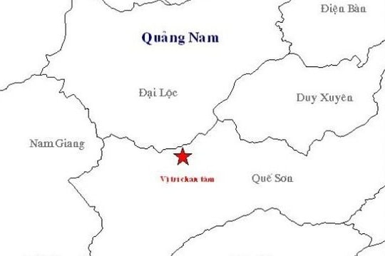 ​Động đất nhẹ tại Quế Sơn, Quảng Nam
