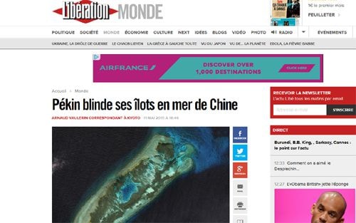 Báo chí Pháp quan tâm tới tình hình Biển Đông