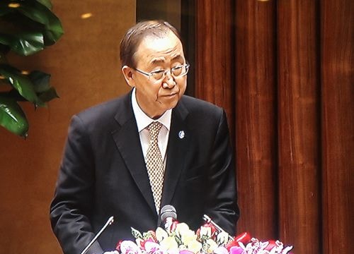 Tổng Thư ký Ban Ki Moon phát biểu tại Quốc hội Việt Nam