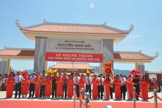 Khánh thành Khu tưởng niệm cụ Nguyễn Sinh Sắc tại Bình Định